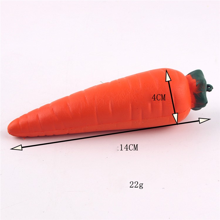 PU Stress Relief Vegetable Carrot Reduced Pressure Toy - Orange-4