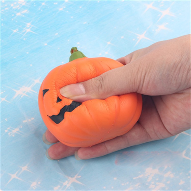 PU Stress Relief Vegetable Smiling Face Pumpkin Reduced Pressure Toy - Orange-3