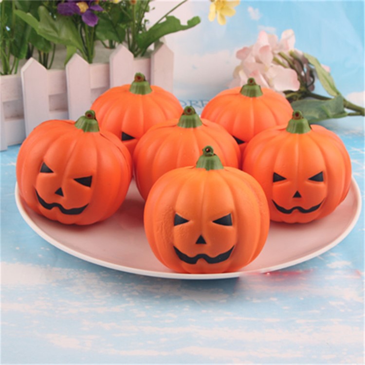 PU Stress Relief Vegetable Smiling Face Pumpkin Reduced Pressure Toy - Orange-5