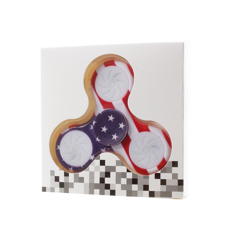 American Flag LED Light Triangle EDC Spinner Fidget EDC ADHD Focus Toy Relieve Anxiety-11
