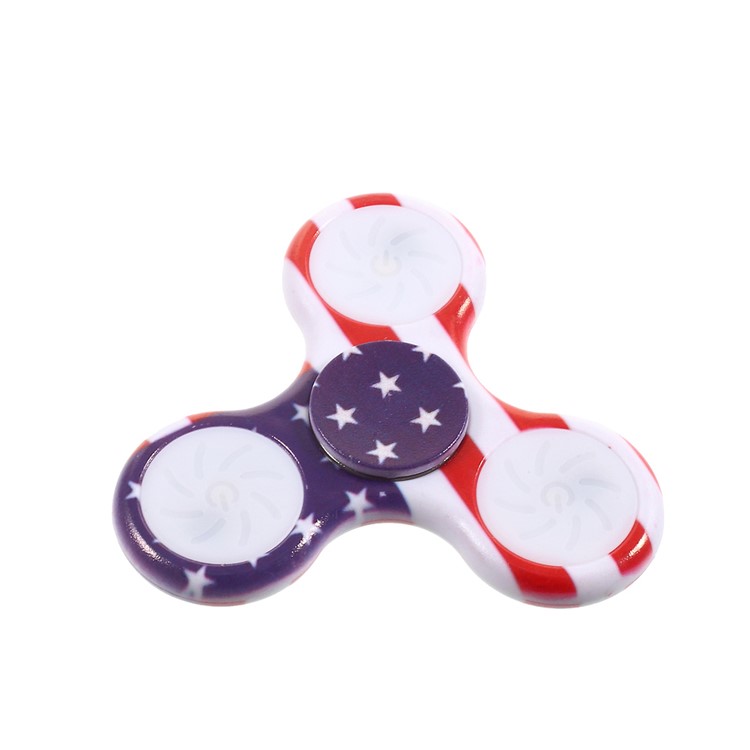 American Flag LED Light Triangle EDC Spinner Fidget EDC ADHD Focus Toy Relieve Anxiety-4