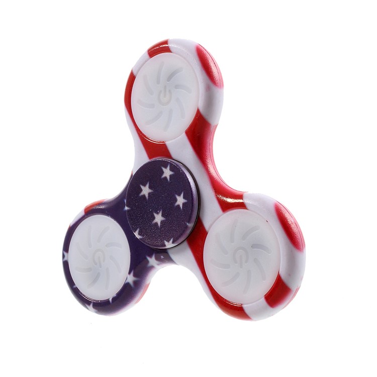 American Flag LED Light Triangle EDC Spinner Fidget EDC ADHD Focus Toy Relieve Anxiety-5