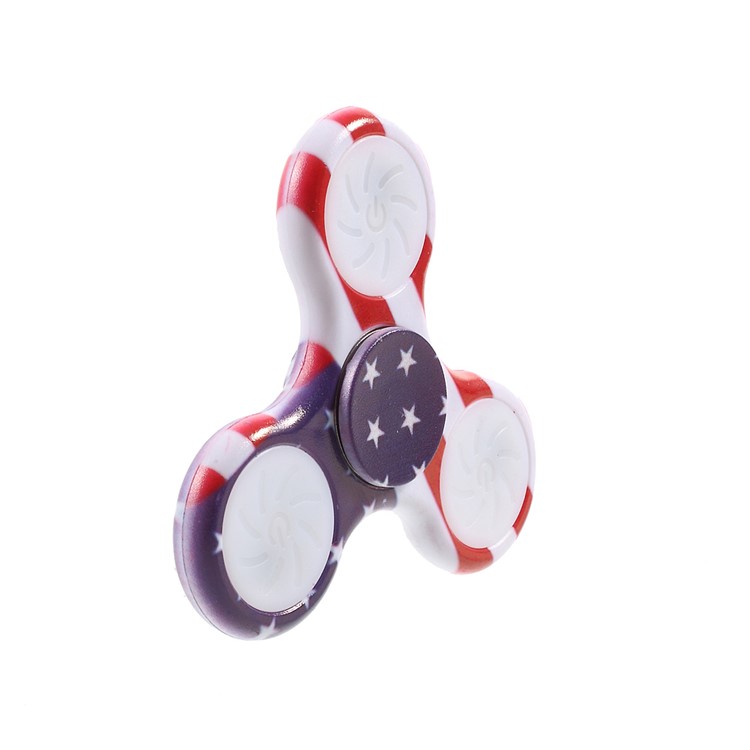 American Flag LED Light Triangle EDC Spinner Fidget EDC ADHD Focus Toy Relieve Anxiety-6