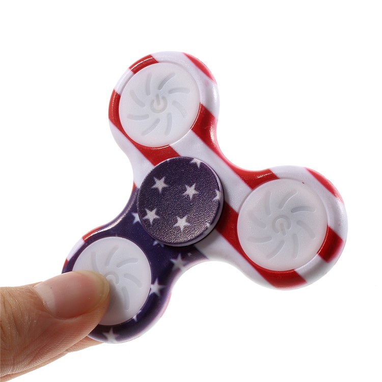 American Flag LED Light Triangle EDC Spinner Fidget EDC ADHD Focus Toy Relieve Anxiety-7