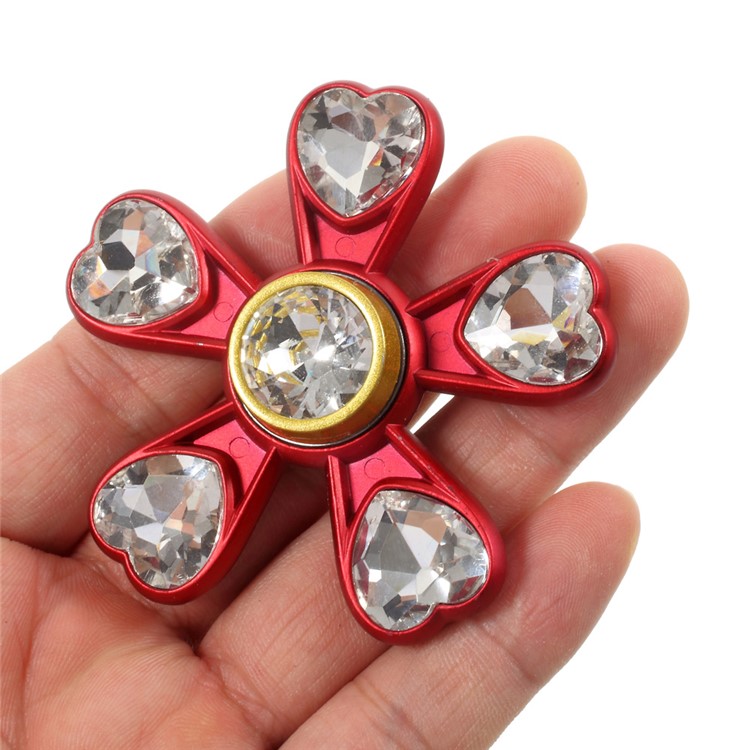 Heart Crystal Pentagon Kirsite Hand Finger Spinner Fidget Spinner EDC Focus Toy-10
