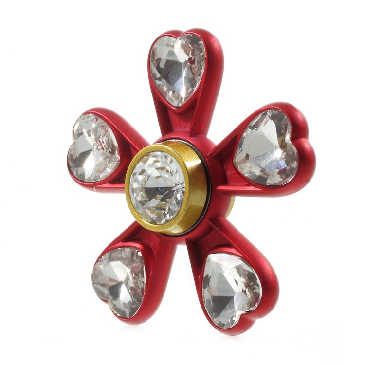 Heart Crystal Pentagon Kirsite Hand Finger Spinner Fidget Spinner EDC Focus Toy-7