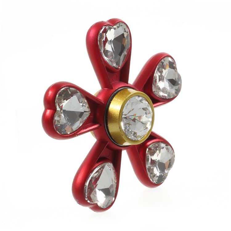 Heart Crystal Pentagon Kirsite Hand Finger Spinner Fidget Spinner EDC Focus Toy-8