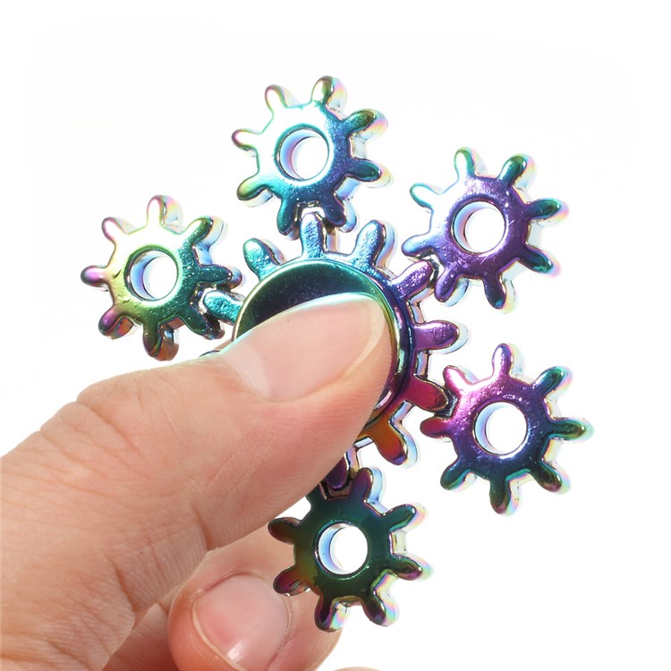 Colorful Gear Pattern EDC Kirsite High Speed Hexagon Hand Spinner Fidget Finger Toy-10