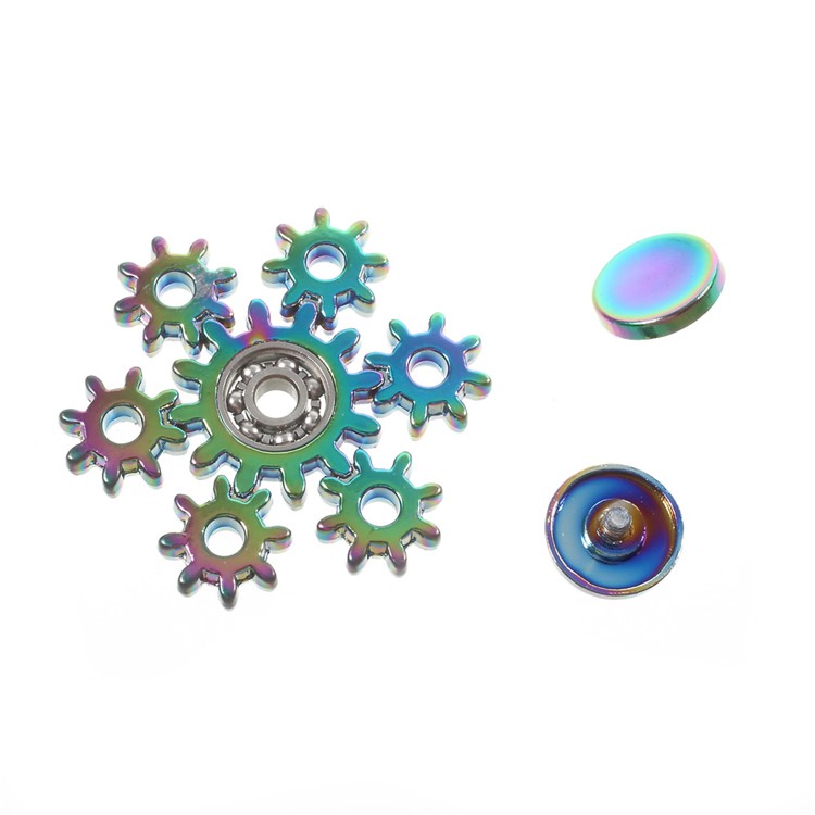 Colorful Gear Pattern EDC Kirsite High Speed Hexagon Hand Spinner Fidget Finger Toy-11