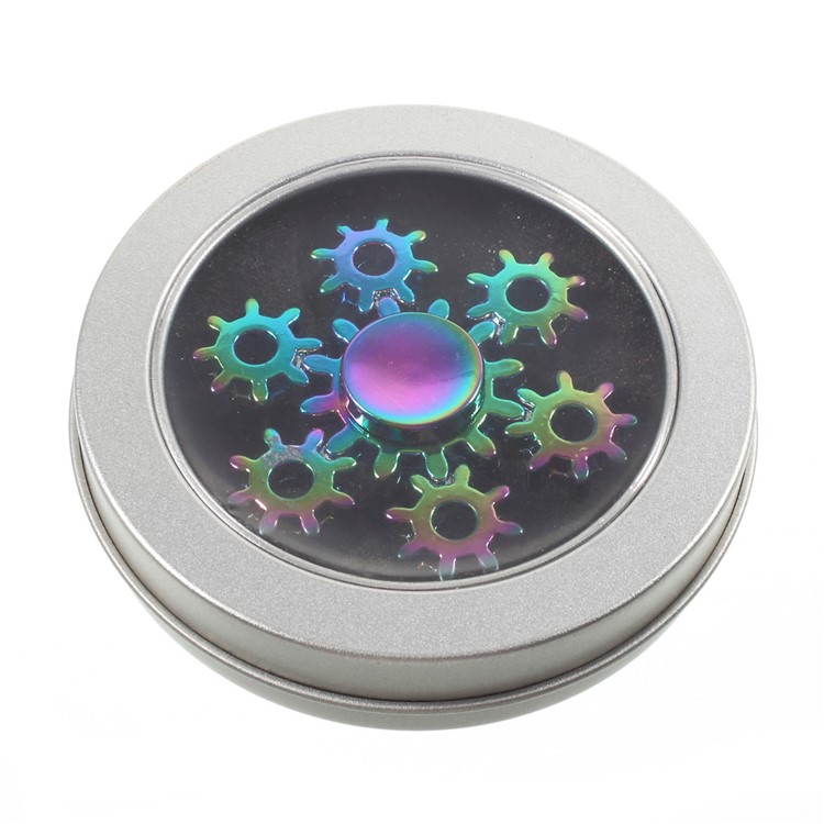 Colorful Gear Pattern EDC Kirsite High Speed Hexagon Hand Spinner Fidget Finger Toy-13
