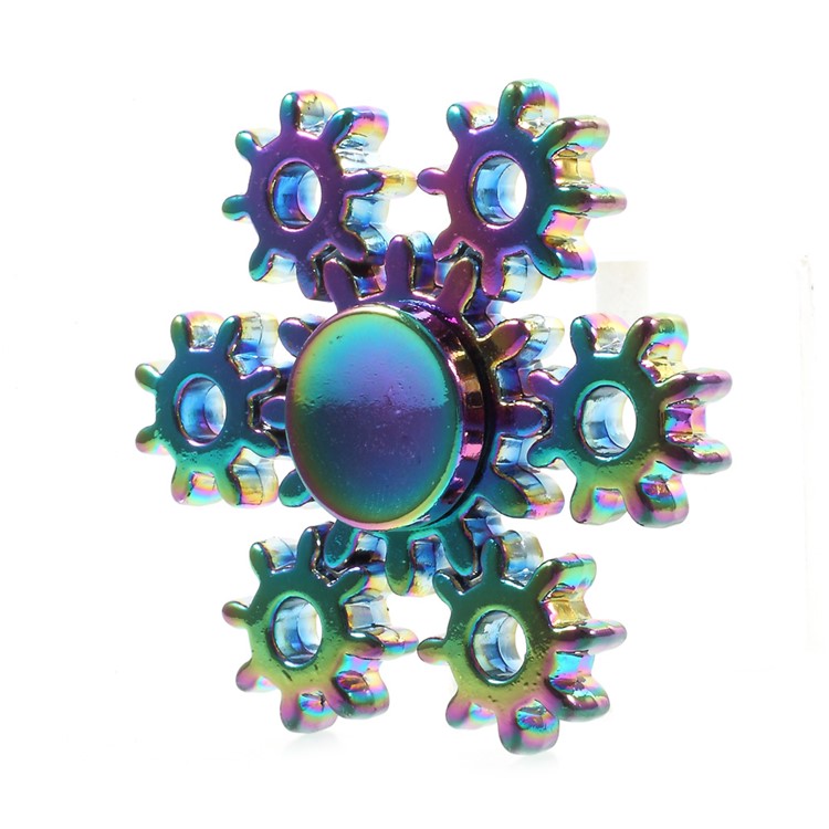 Colorful Gear Pattern EDC Kirsite High Speed Hexagon Hand Spinner Fidget Finger Toy-6