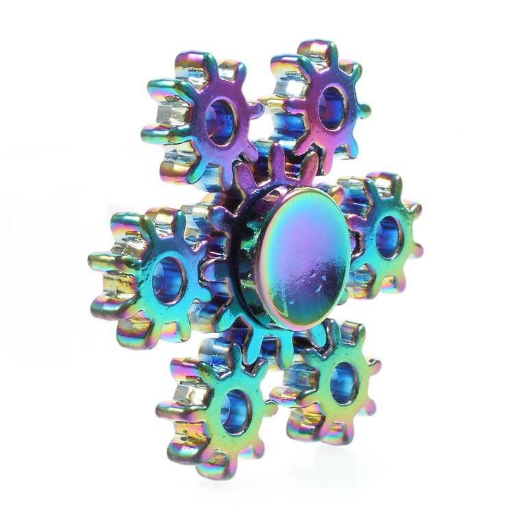Colorful Gear Pattern EDC Kirsite High Speed Hexagon Hand Spinner Fidget Finger Toy-7