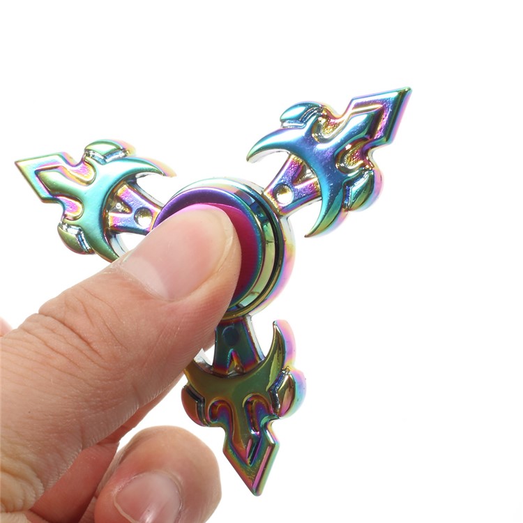 Colorful Triangle Kirsite Hand Finger Spinner Fidget Spinner EDC Focus Toy-10