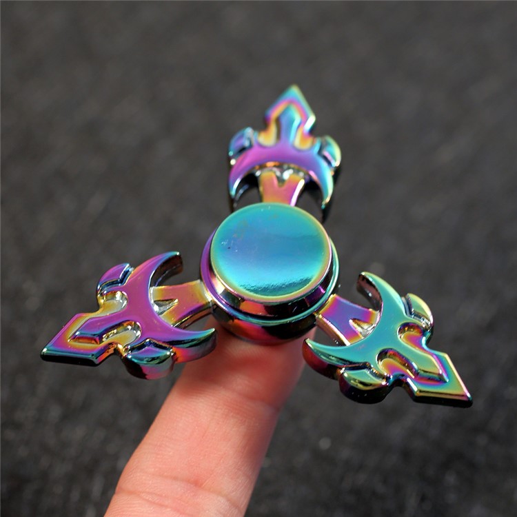 Colorful Triangle Kirsite Hand Finger Spinner Fidget Spinner EDC Focus Toy-2