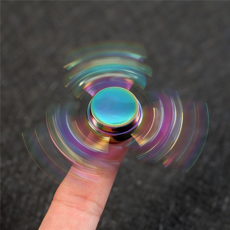 Colorful Triangle Kirsite Hand Finger Spinner Fidget Spinner EDC Focus Toy-3