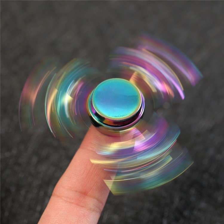 Colorful Triangle Kirsite Hand Finger Spinner Fidget Spinner EDC Focus Toy-4