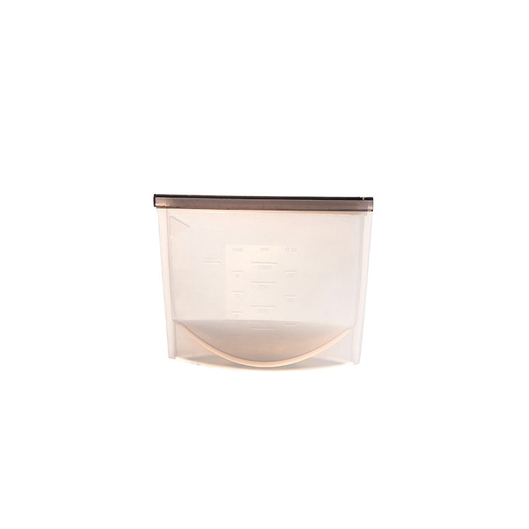 Reusable Silicone Food Storage Bag Airtight Container - White-1