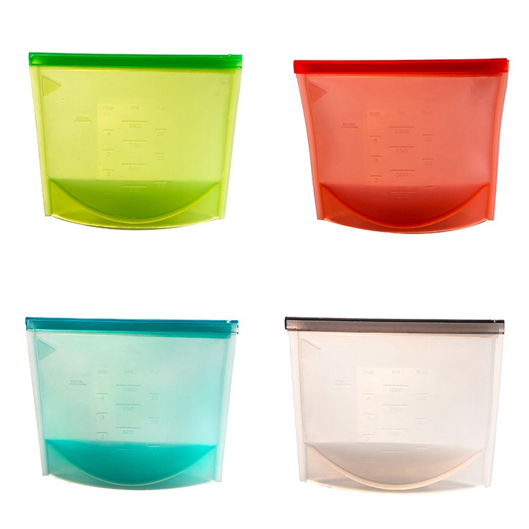 Reusable Silicone Food Storage Bag Airtight Container - White-6