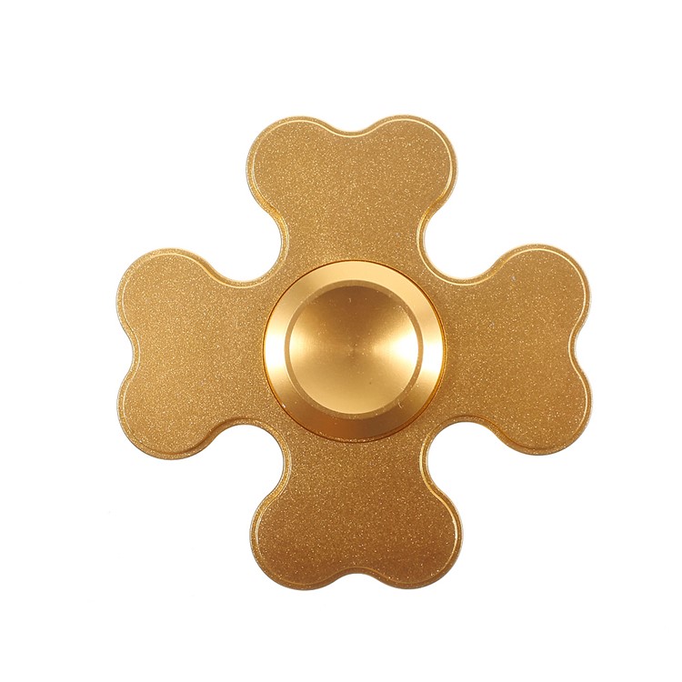 Snowflake Pattern Spinner Fidget Finger Toy Relieve Anxiety - Gold-3