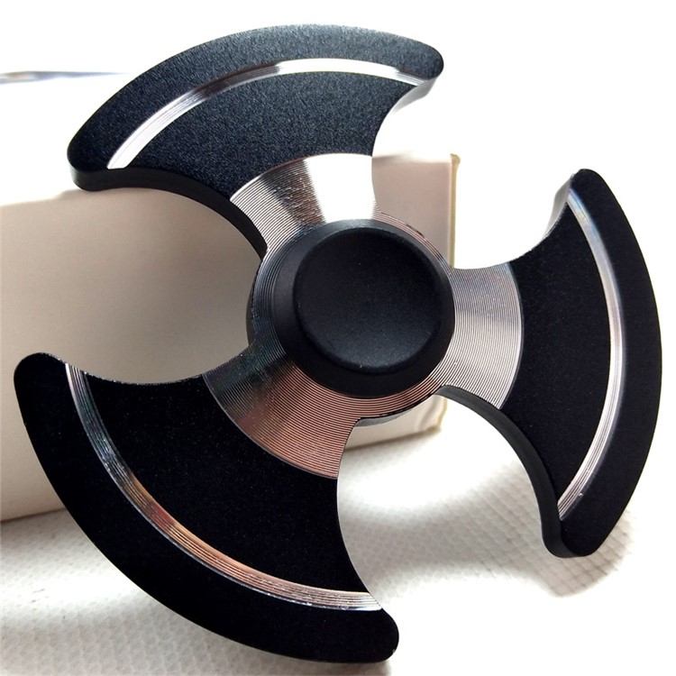 Axe Shape Aluminum Alloy EDC Triangle Spinner Fidget Spinner Hand Finger Toy - Black-2