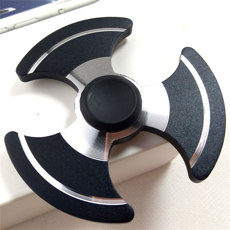 Axe Shape Aluminum Alloy EDC Triangle Spinner Fidget Spinner Hand Finger Toy - Black-3