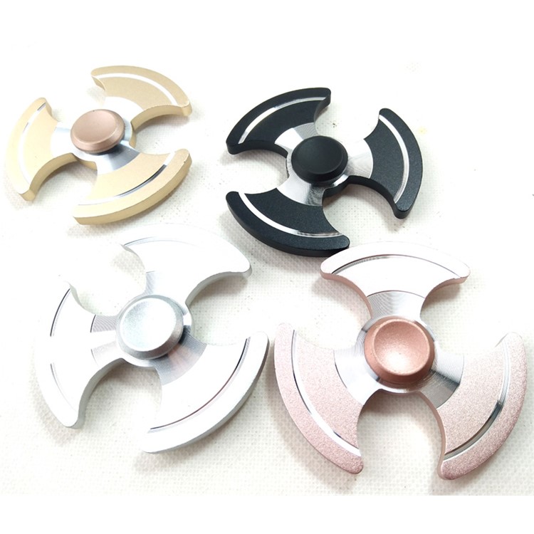 Axe Shape Aluminum Alloy EDC Triangle Spinner Fidget Spinner Hand Finger Toy - Black-5