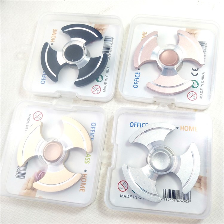 Axe Shape Aluminum Alloy EDC Triangle Spinner Fidget Spinner Hand Finger Toy - Black-9