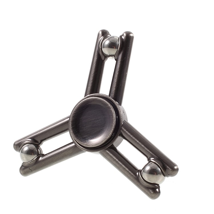 3 Balls Tri-spinner Electroplated Fidget Spinner Plastic Hand Toy for Kids and Adults (CE) - Tarnish-2