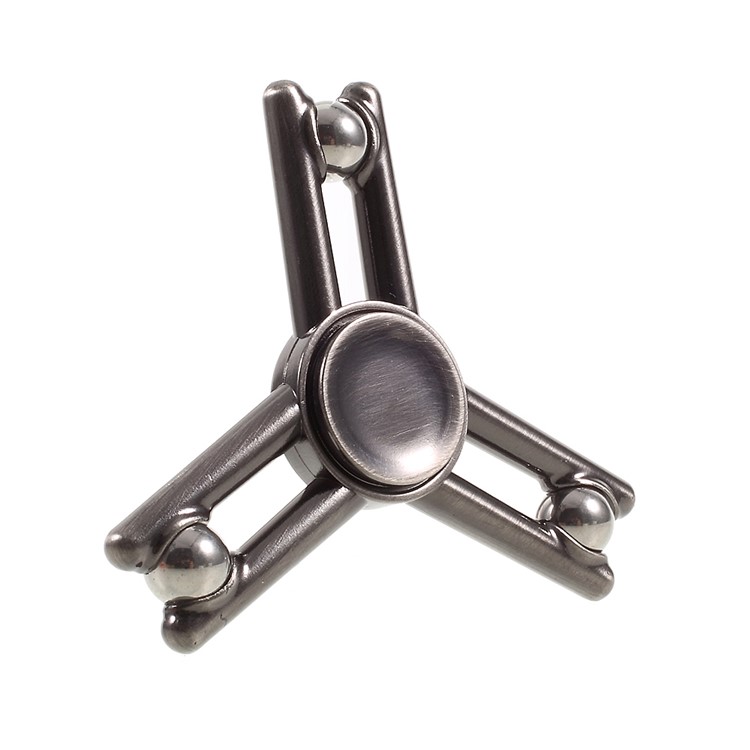 3 Balls Tri-spinner Electroplated Fidget Spinner Plastic Hand Toy for Kids and Adults (CE) - Tarnish-3