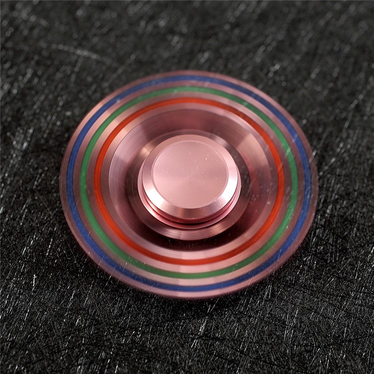 Aluminum Alloy Hexagon Fingertip Gyroscope Hand Spinner Fidget Stress Relief - Rose Gold-2