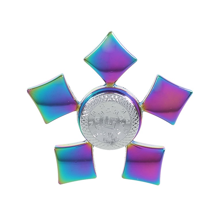 Dazzling Pentagon Poker Fidget Spinner EDC Toy Hand Spinner Toy for Kids and Adults - Diamonds-2