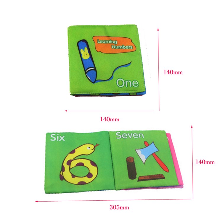 COOLPLAY Toddler Educational Fabric Book Baby Soft Cloth Book for Learning Numbers-3