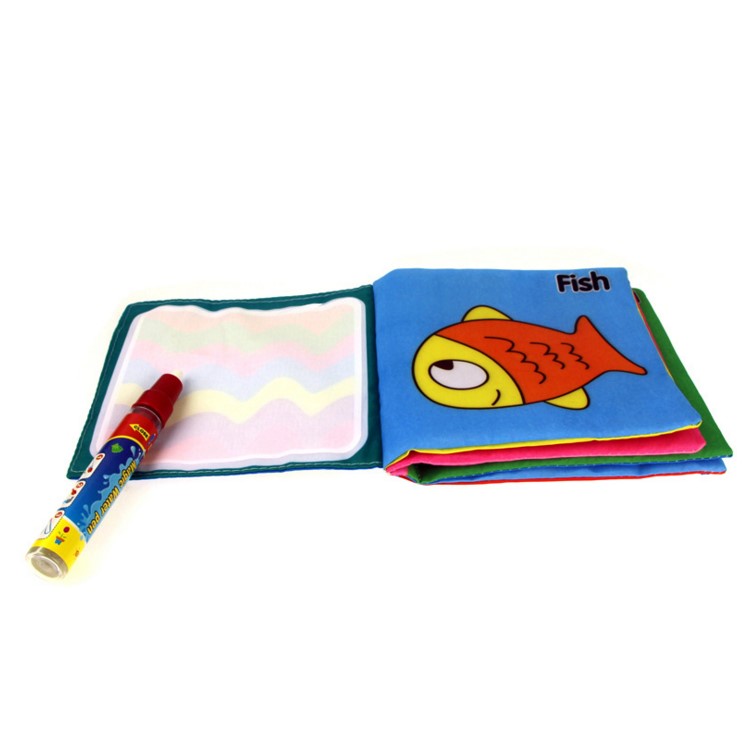 Early Learning Book Toddler Educational Fabric Book Soft Cloth Book for Learning Animals-2