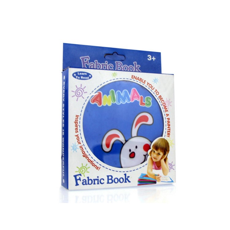 Early Learning Book Toddler Educational Fabric Book Soft Cloth Book for Learning Animals-4