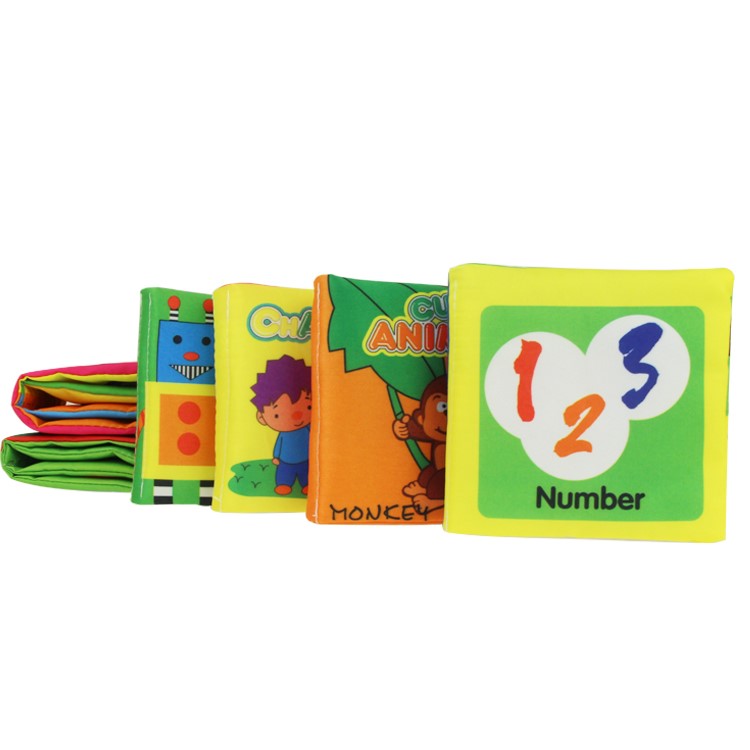 COOLPLAY 6 Pieces Baby's First Tear-resistant Fabric Book Soft Cloth Book Set Educational Toy-1