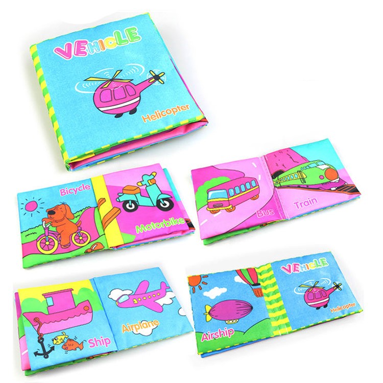 COOLPLAY 4 Pieces Baby's First Fabric Book Soft Cloth Book Tear-resistant Educational Toy-2