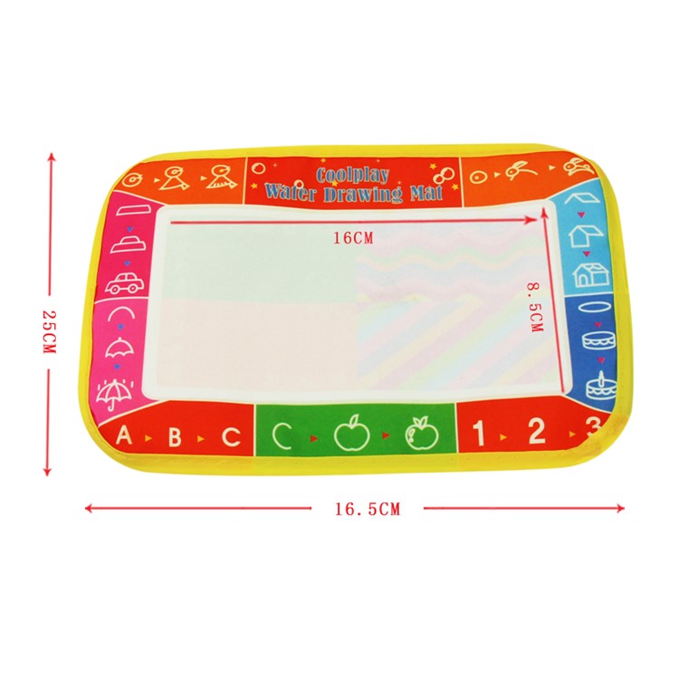 COOLPLAY Cartoon Pattern 25 x 16.5cm 4 Colors Doodle Mat Water Drawing Mat Board & Magic Pen for Children-3