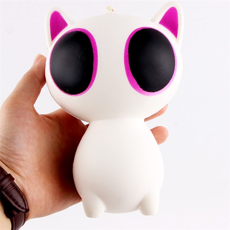 Big Eye Cat Shaped PU Stress Relief Squishy Toy Hand Fidget Squeeze Pinch Toy-3