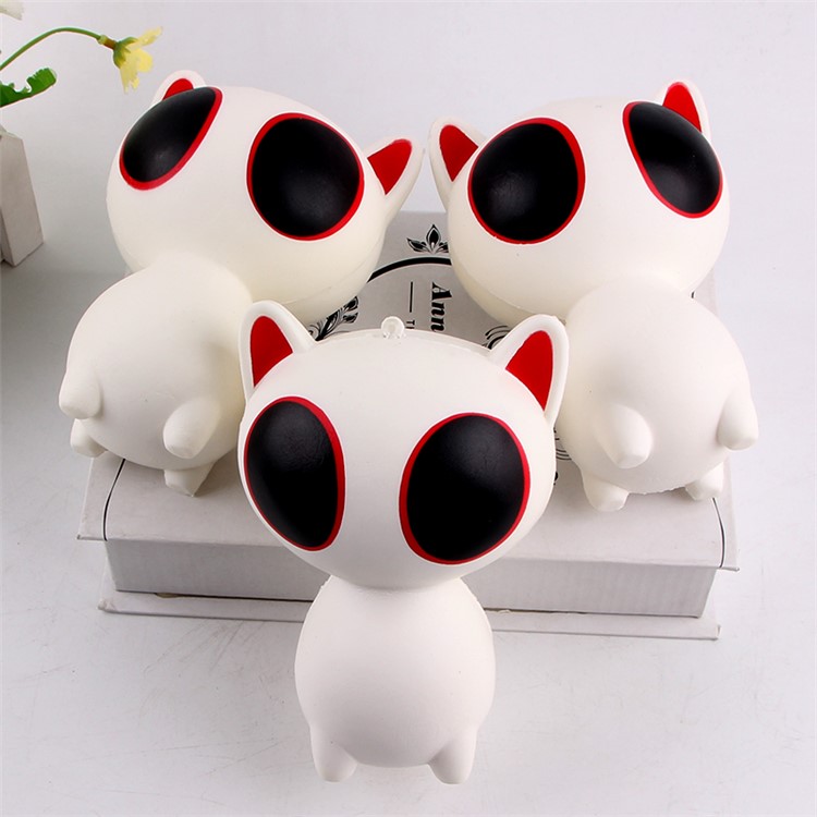 Big Eye Cat Shaped PU Stress Relief Squishy Toy Hand Fidget Squeeze Pinch Toy-7