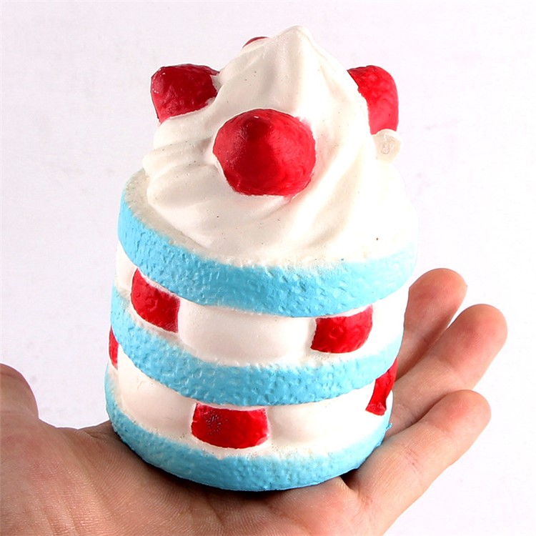 PU Stress Relief Strawberry Ice Cream Reduced Pressure Squishy Toy-2