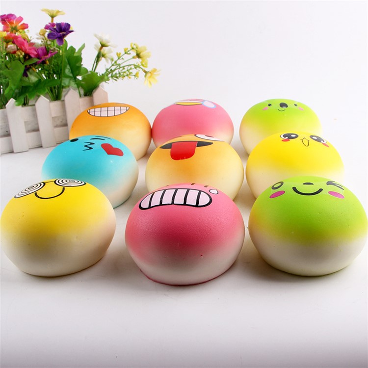 Squishy Stress Relief Squeezing Simulative Emoji Bread Pressure Reduced Toy-5