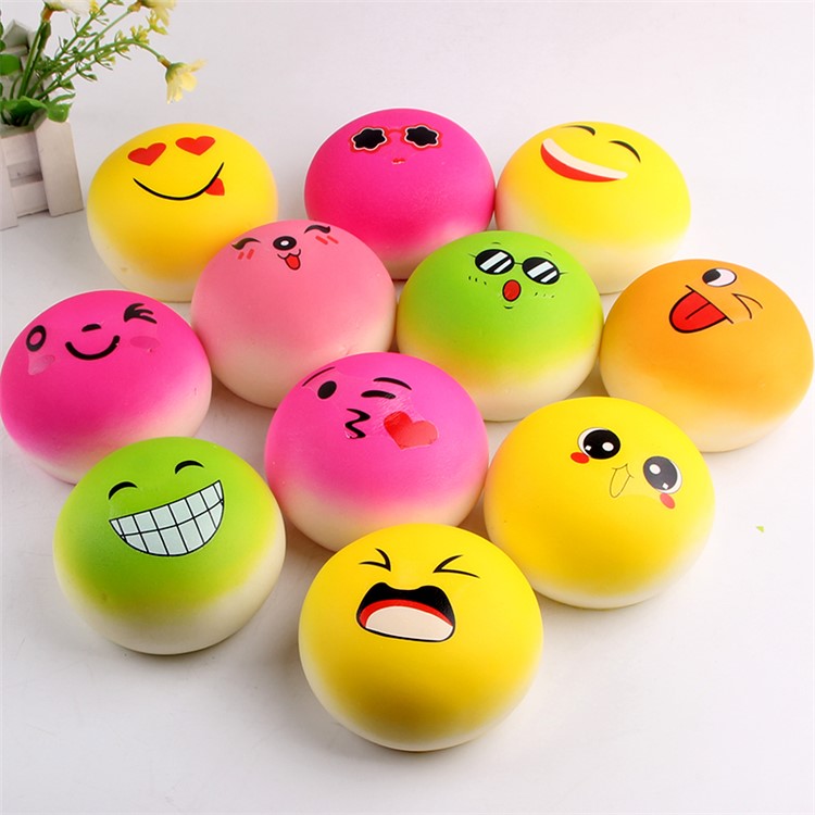 Squishy Stress Relief Squeezing Simulative Emoji Bread Pressure Reduced Toy-6