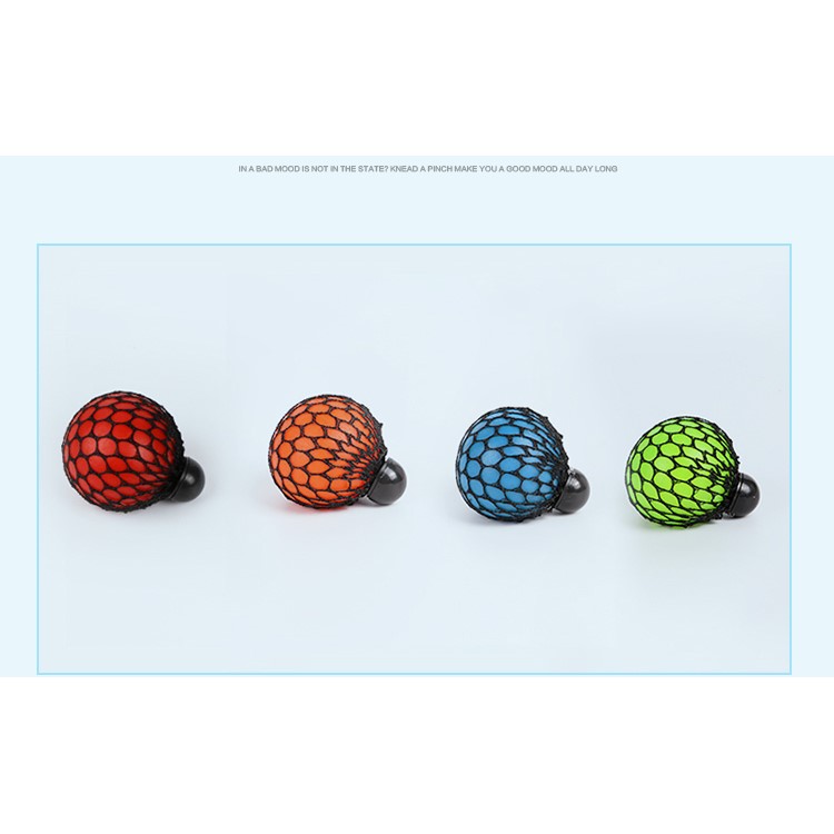 Stress Relief Squeezing Soft Rubber Vent Grape Ball Hand Toy - Red-4