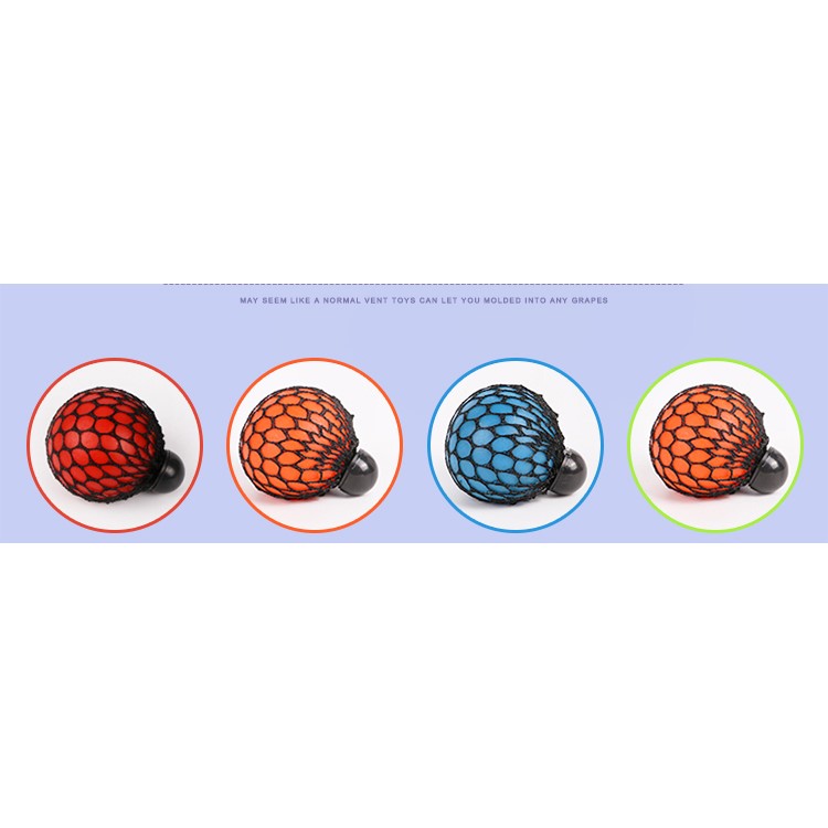 Stress Relief Squeezing Soft Rubber Vent Grape Ball Hand Toy - Red-8