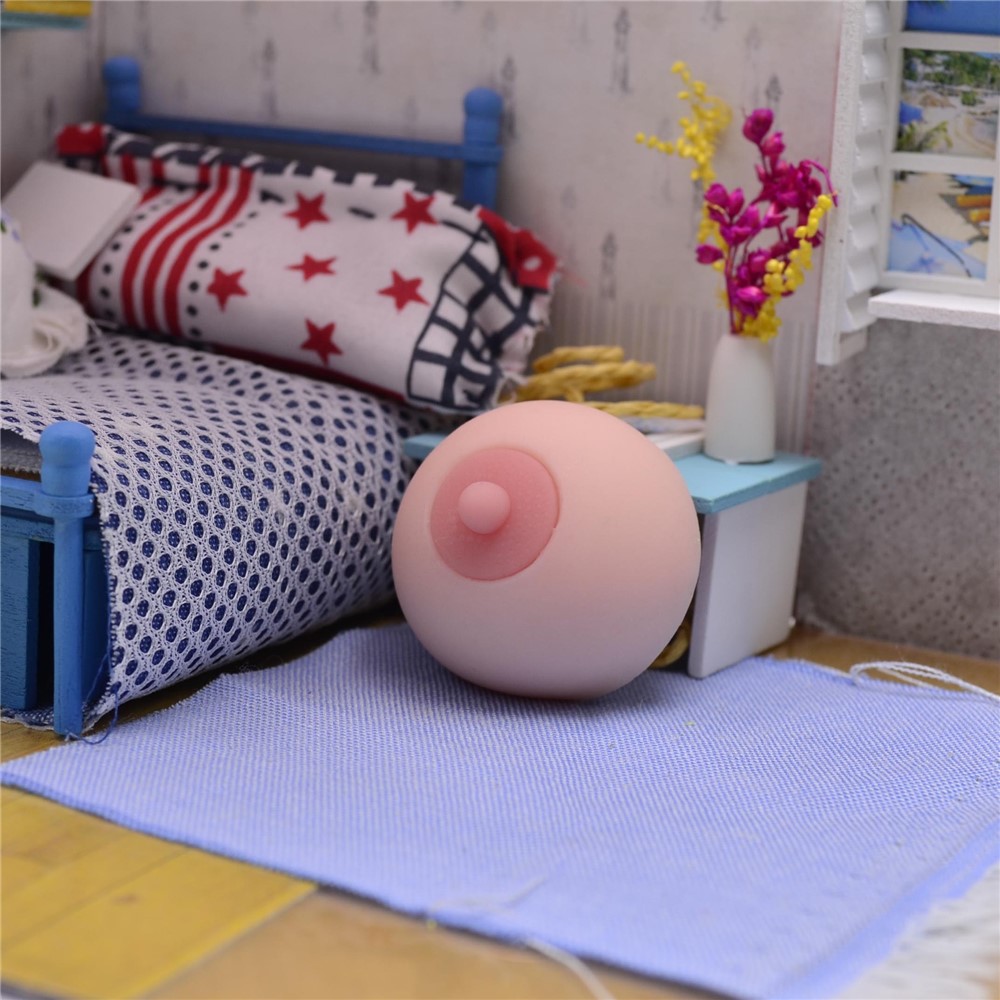 Soft Mini Breast Squishy Toy Relieve Stress Squeeze Hand Wrist Pinch Toy-2