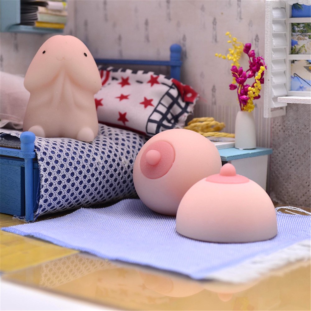 Soft Mini Breast Squishy Toy Relieve Stress Squeeze Hand Wrist Pinch Toy-6