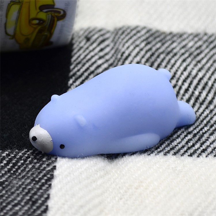 Blue Lazy Bear TPR Soft Squishy Toy Finger Pinch Squeeze Hand Wrist Toy-1