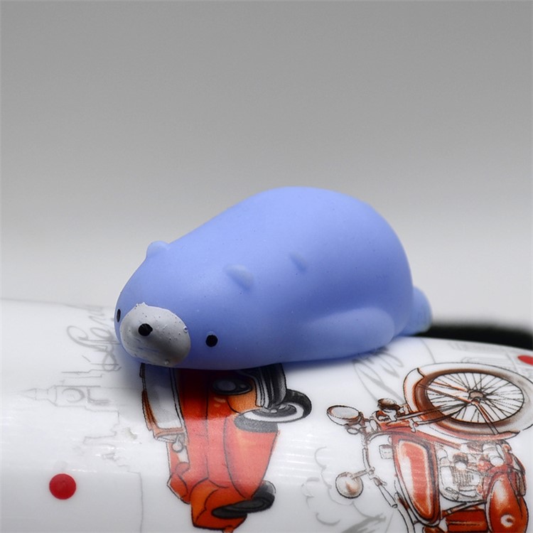 Blue Lazy Bear TPR Soft Squishy Toy Finger Pinch Squeeze Hand Wrist Toy-3