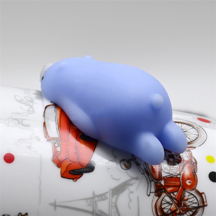 Blue Lazy Bear TPR Soft Squishy Toy Finger Pinch Squeeze Hand Wrist Toy-5