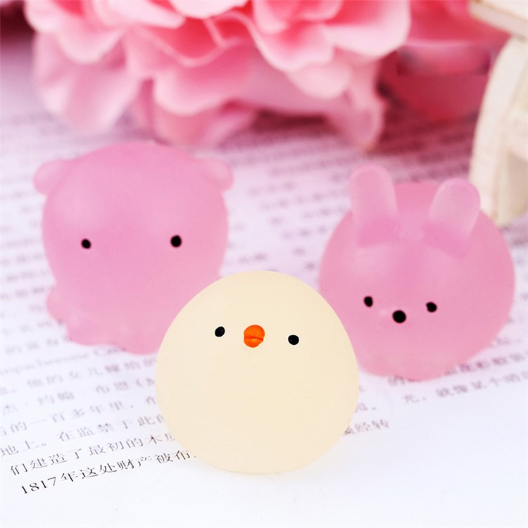 Cartoon Animal Soft Silicone Squishy Toy Color Changing Fidget Hand Squeeze Pinch Toy - Chicken-3